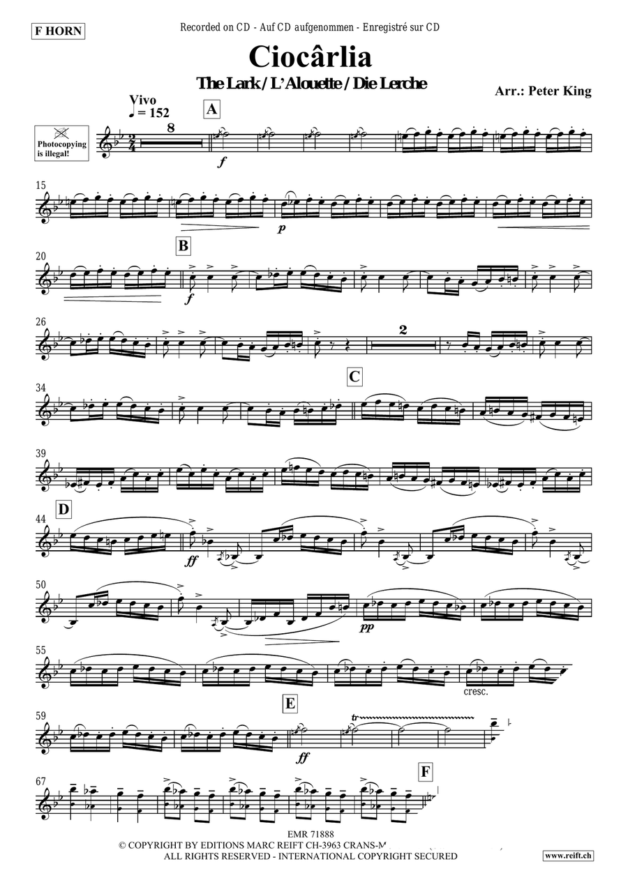 Ciocarlia Ciocarlia Horn scores gallery preview page 3