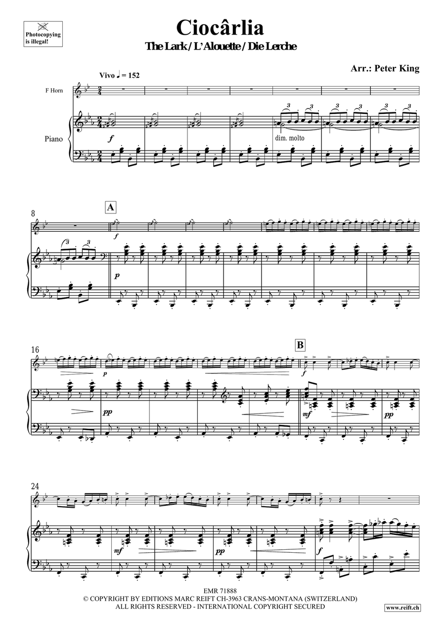 Ciocarlia Ciocarlia Horn scores gallery preview page 4