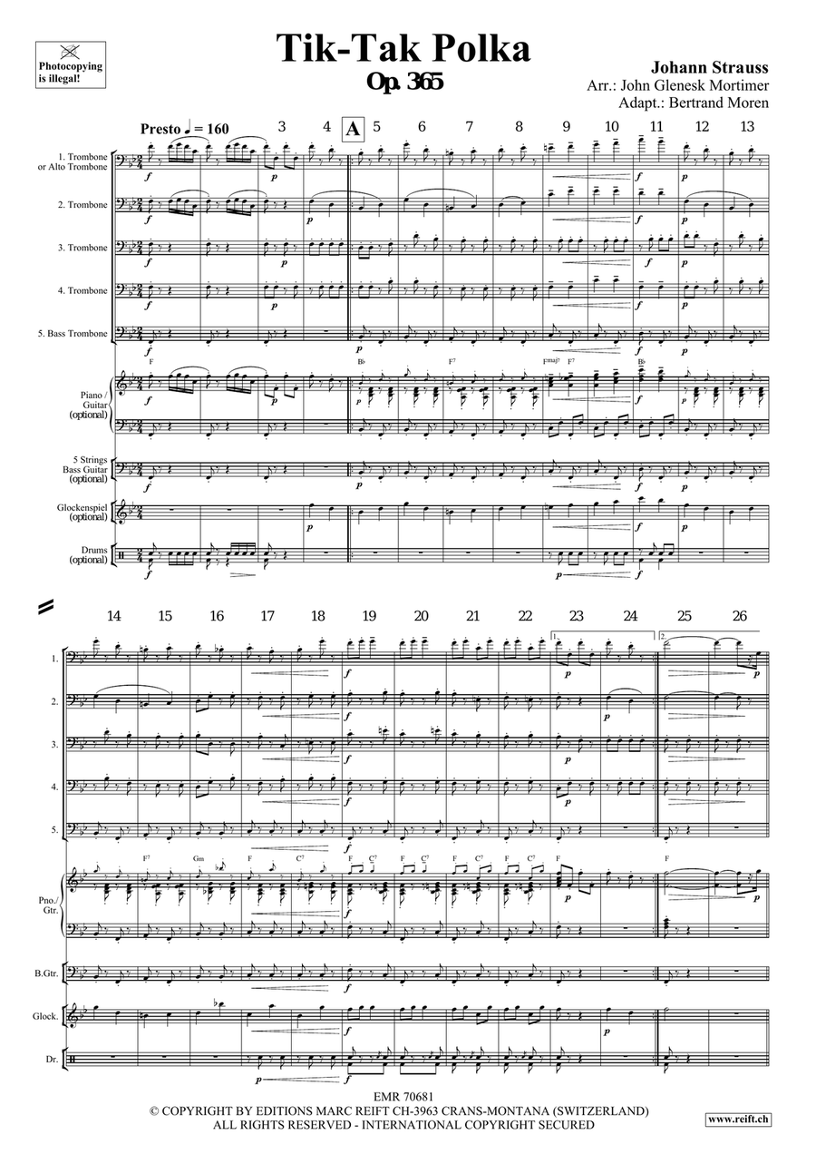 Tik-Tak Polka Tik-Tak Polka Trombone scores gallery preview page 3