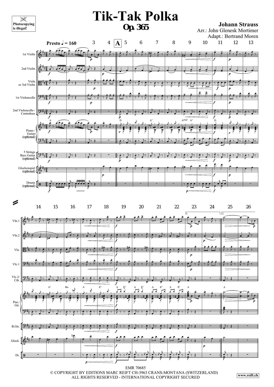 Tik-Tak Polka Tik-Tak Polka String Orchestra scores gallery preview page 3