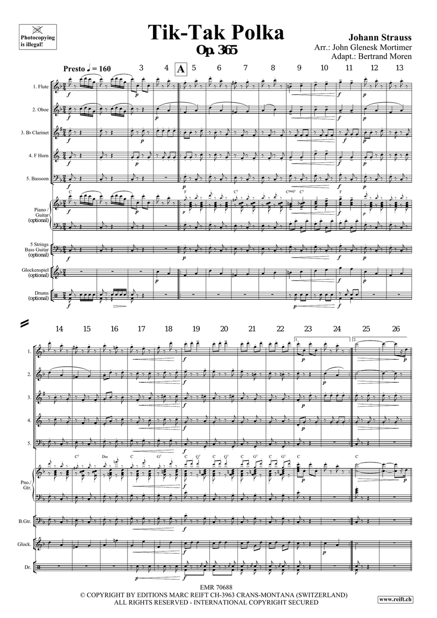 Tik-Tak Polka Tik-Tak Polka Woodwind Quintet scores gallery preview page 3