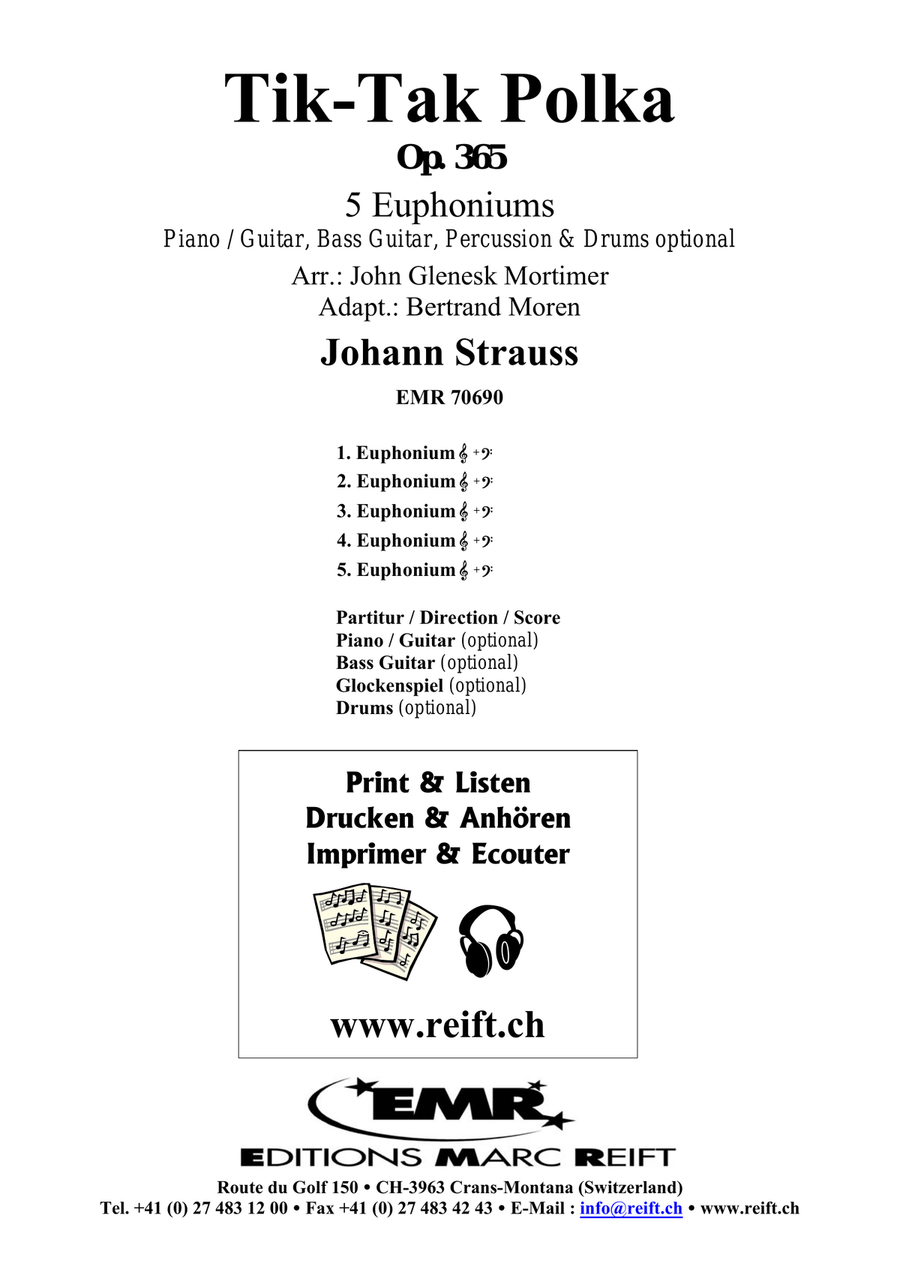 Tik-Tak Polka Tik-Tak Polka Euphonium Quintet scores gallery preview page 2