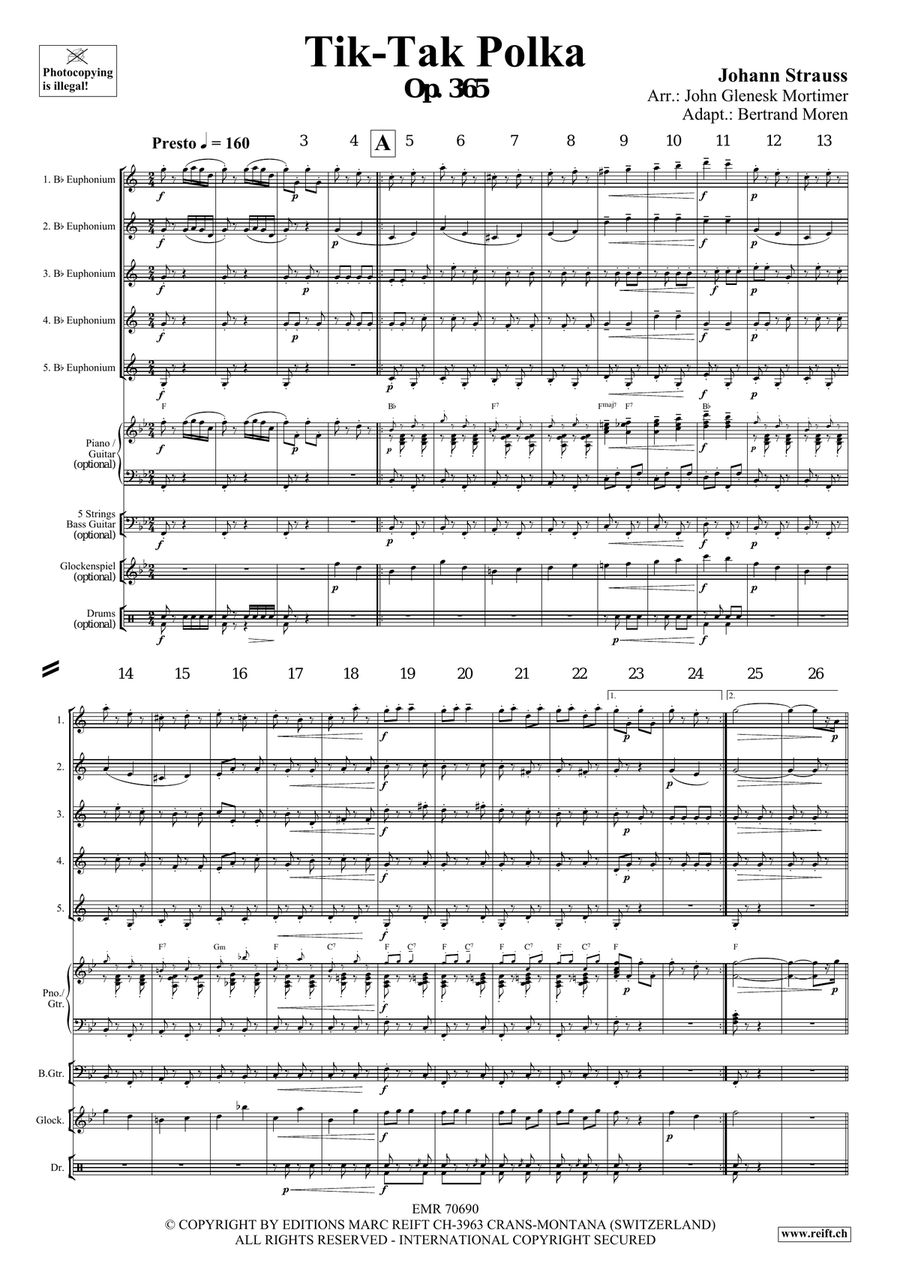 Tik-Tak Polka Tik-Tak Polka Euphonium Quintet scores gallery preview page 3