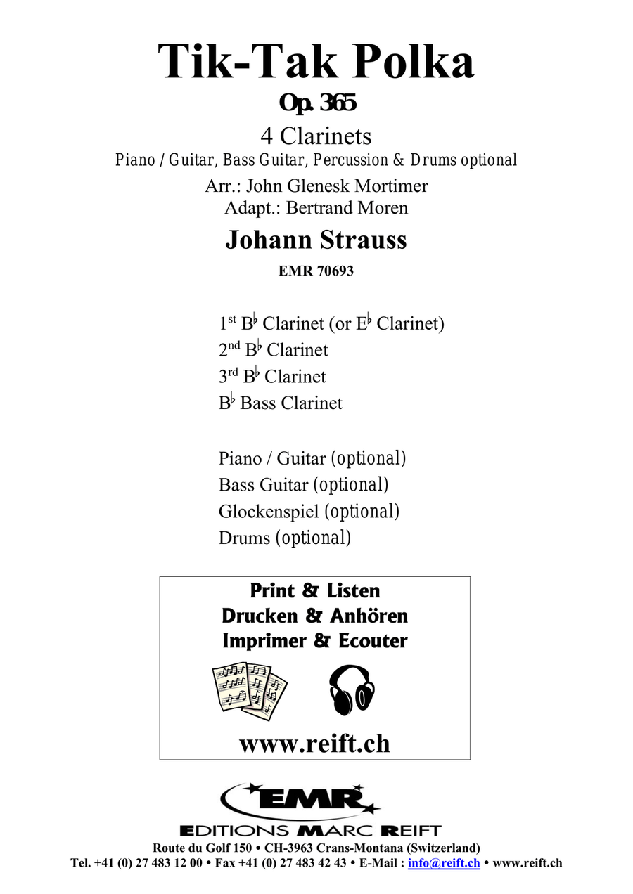 Tik-Tak Polka Tik-Tak Polka Clarinet Quartet scores gallery preview page 2