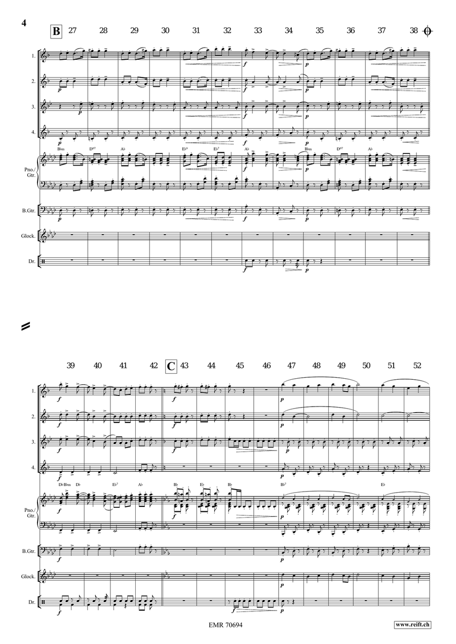 Tik-Tak Polka Tik-Tak Polka Saxophone Quartet scores gallery preview page 4