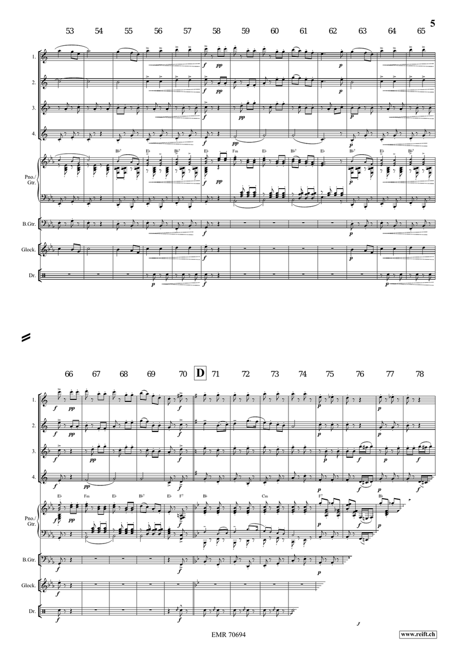 Tik-Tak Polka Tik-Tak Polka Saxophone Quartet scores gallery preview page 5