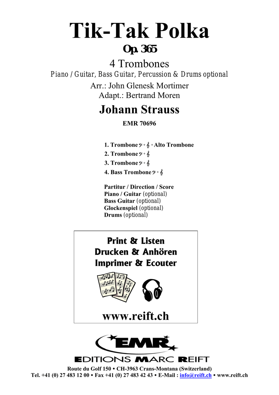 Tik-Tak Polka Tik-Tak Polka Trombone Quartet scores gallery preview page 2