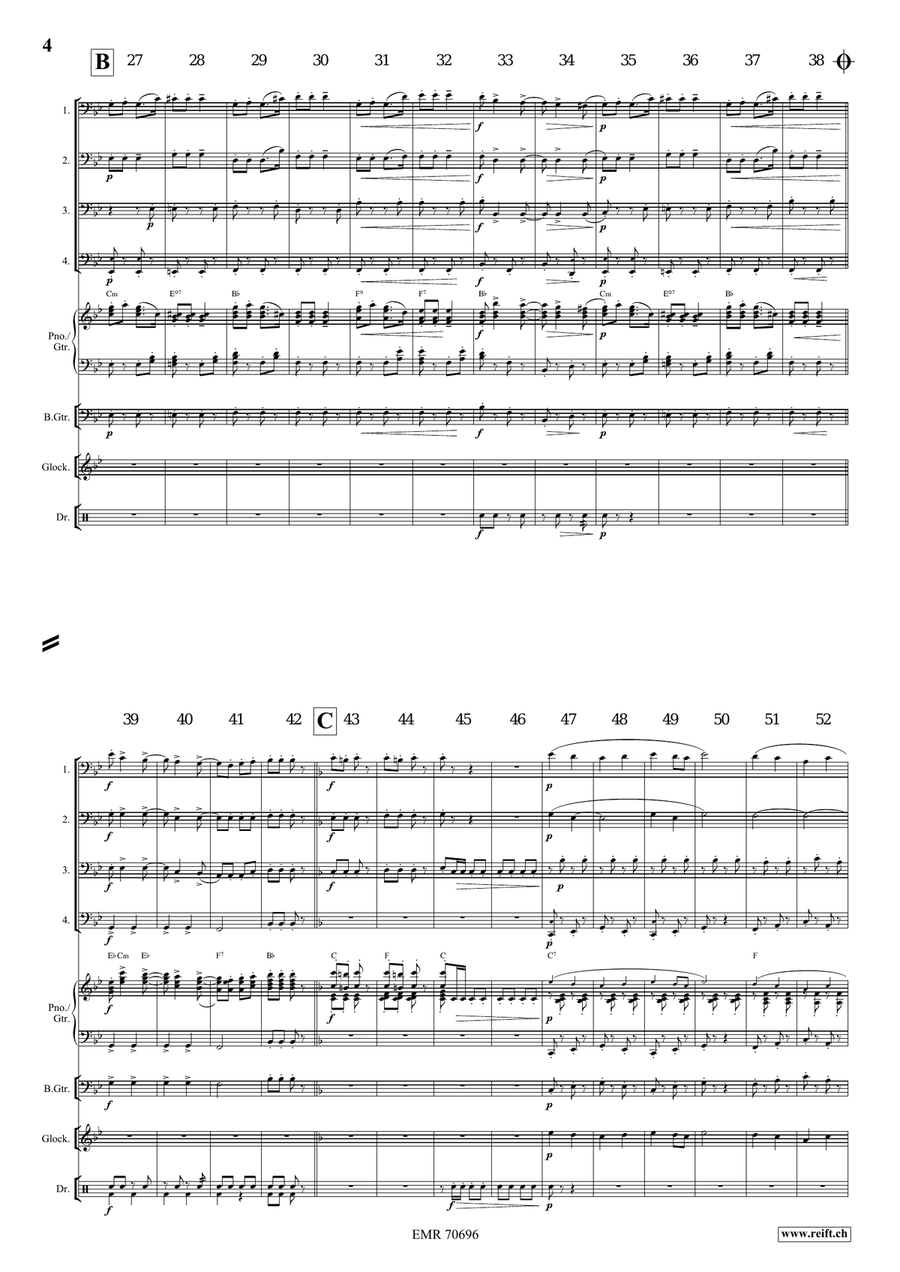 Tik-Tak Polka Tik-Tak Polka Trombone Quartet scores gallery preview page 4