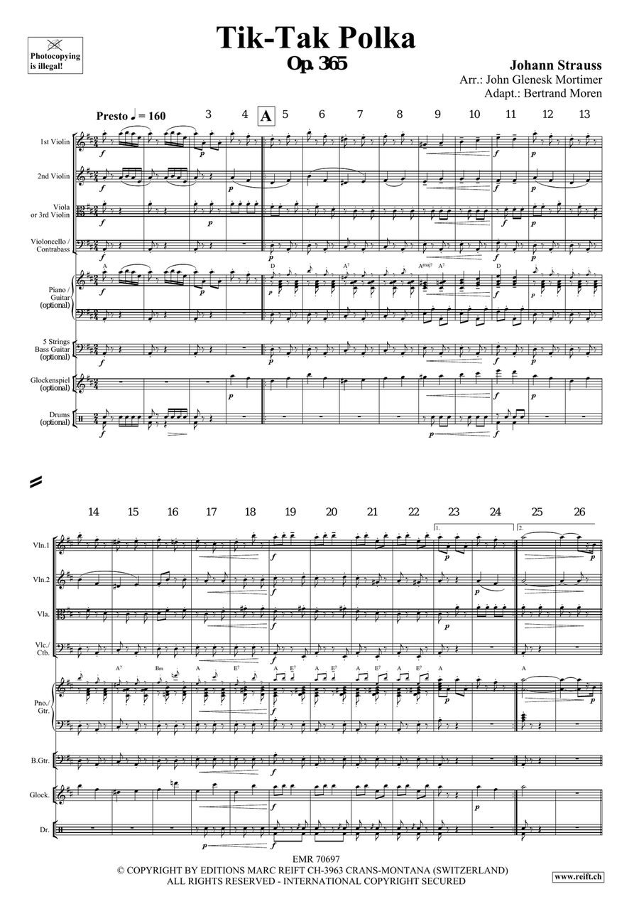 Tik-Tak Polka Tik-Tak Polka String Quartet scores gallery preview page 3