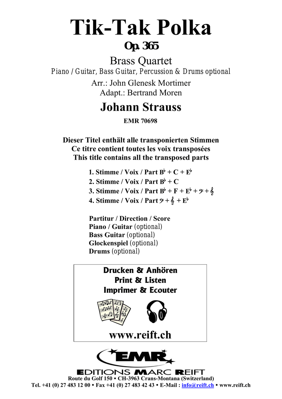 Tik-Tak Polka Tik-Tak Polka Brass Quartet scores gallery preview page 2