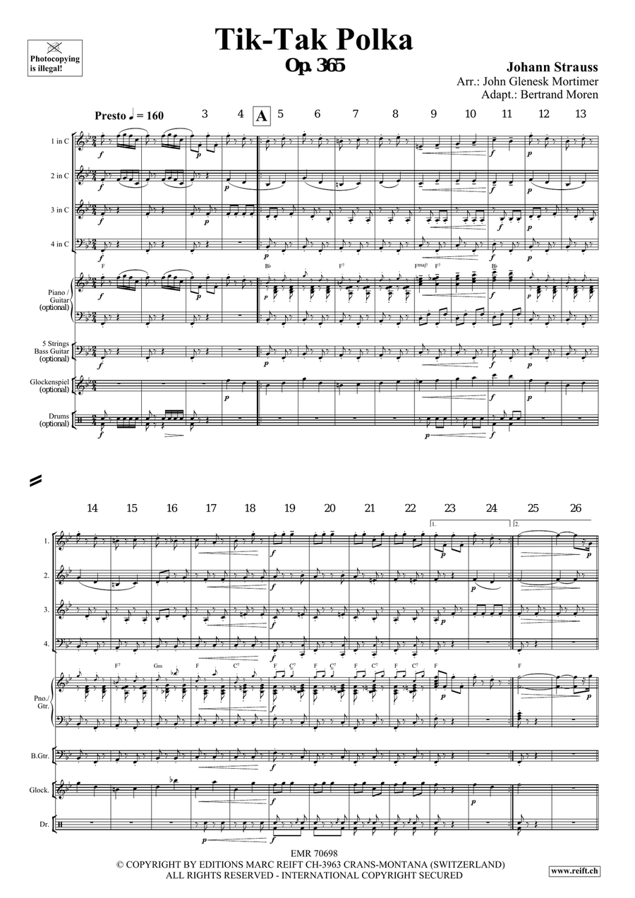 Tik-Tak Polka Tik-Tak Polka Brass Quartet scores gallery preview page 3