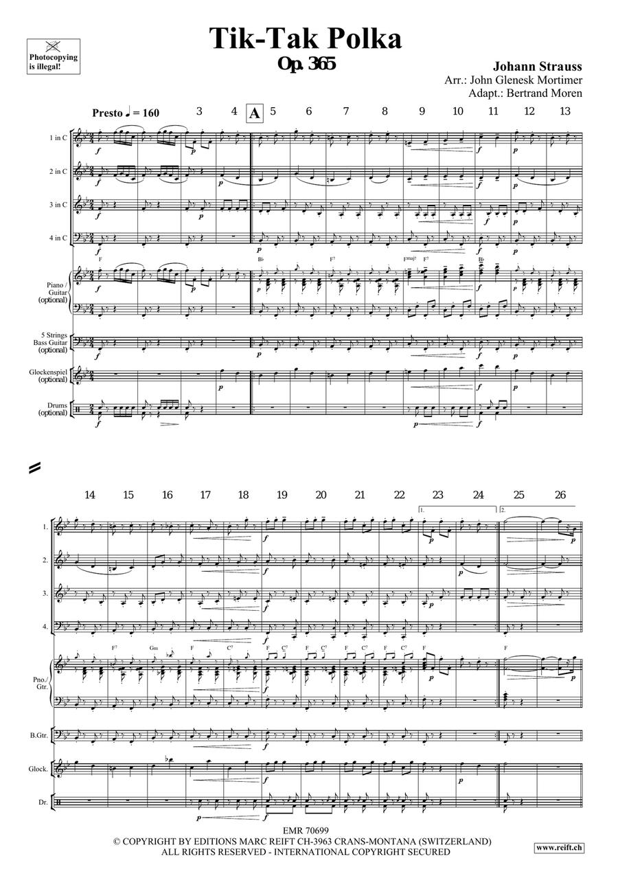 Tik-Tak Polka Tik-Tak Polka Woodwind Quartet scores gallery preview page 3