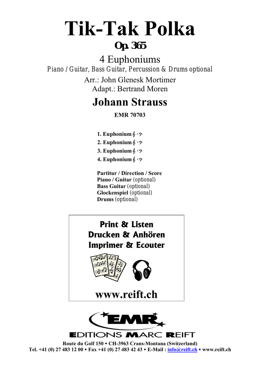 Tik-Tak Polka Tik-Tak Polka Euphonium Quartet scores gallery preview page 2