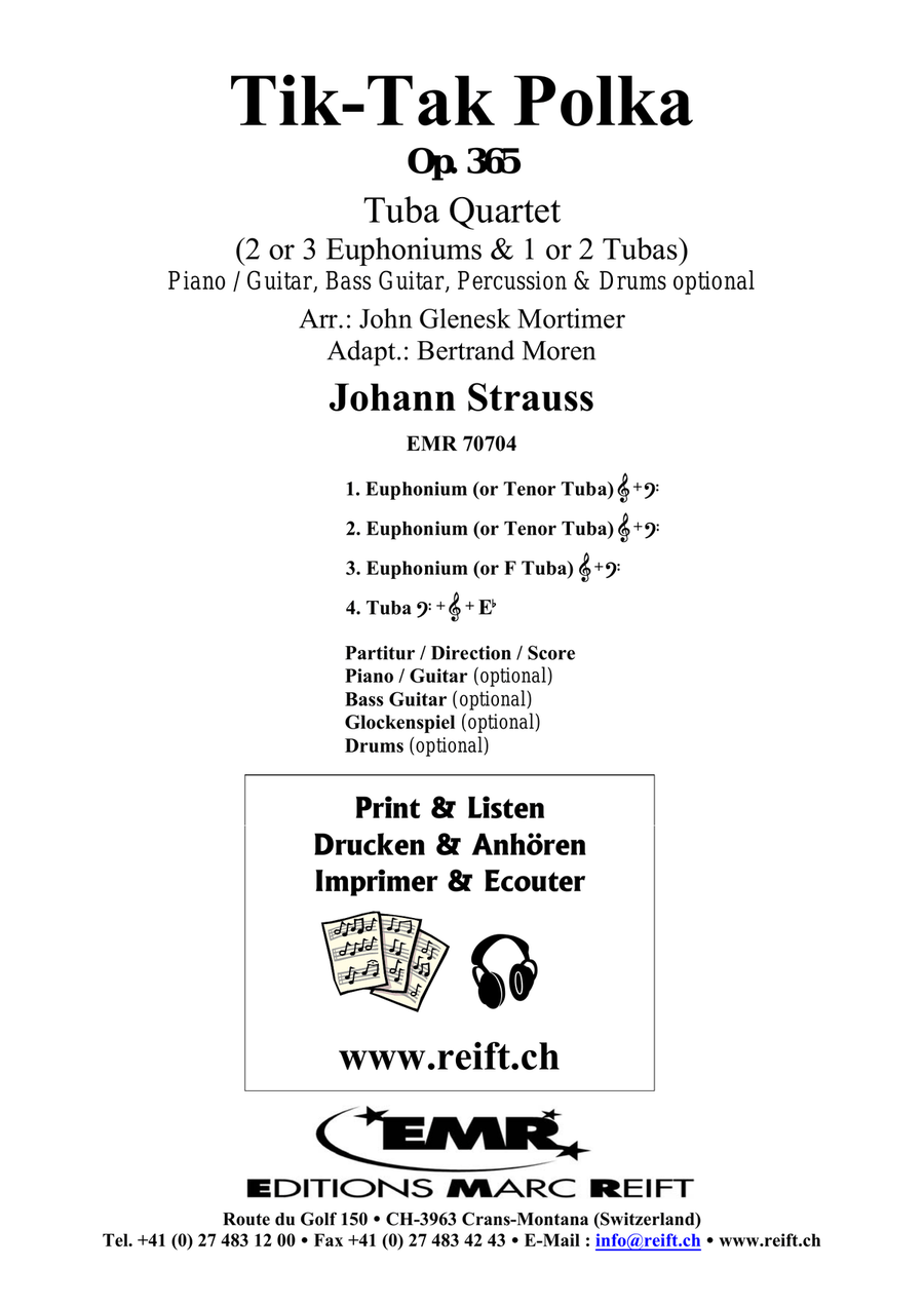 Tik-Tak Polka Tik-Tak Polka Tuba Quartet scores gallery preview page 2