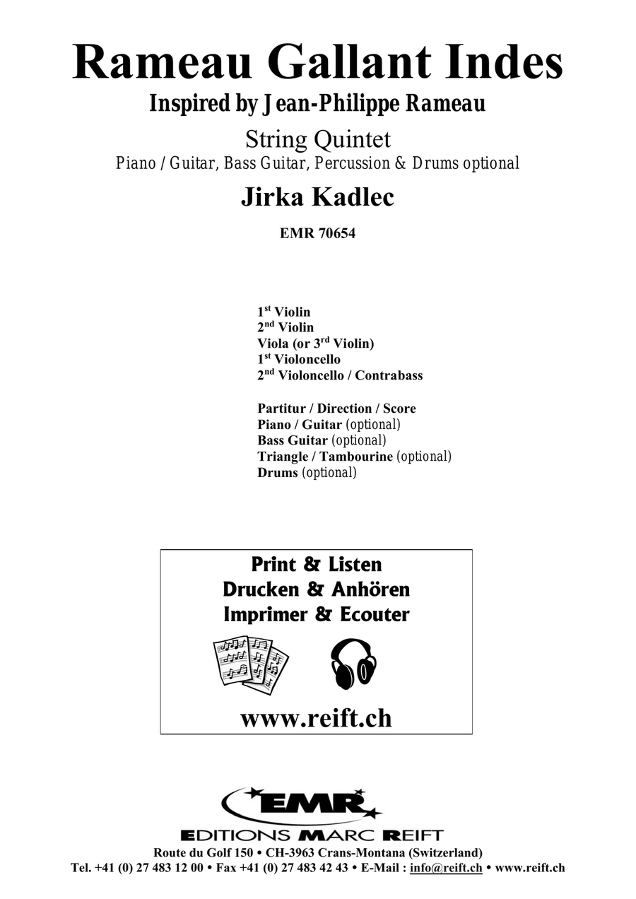 Rameau Gallant Indes Rameau Gallant Indes String Quintet scores gallery preview page 2