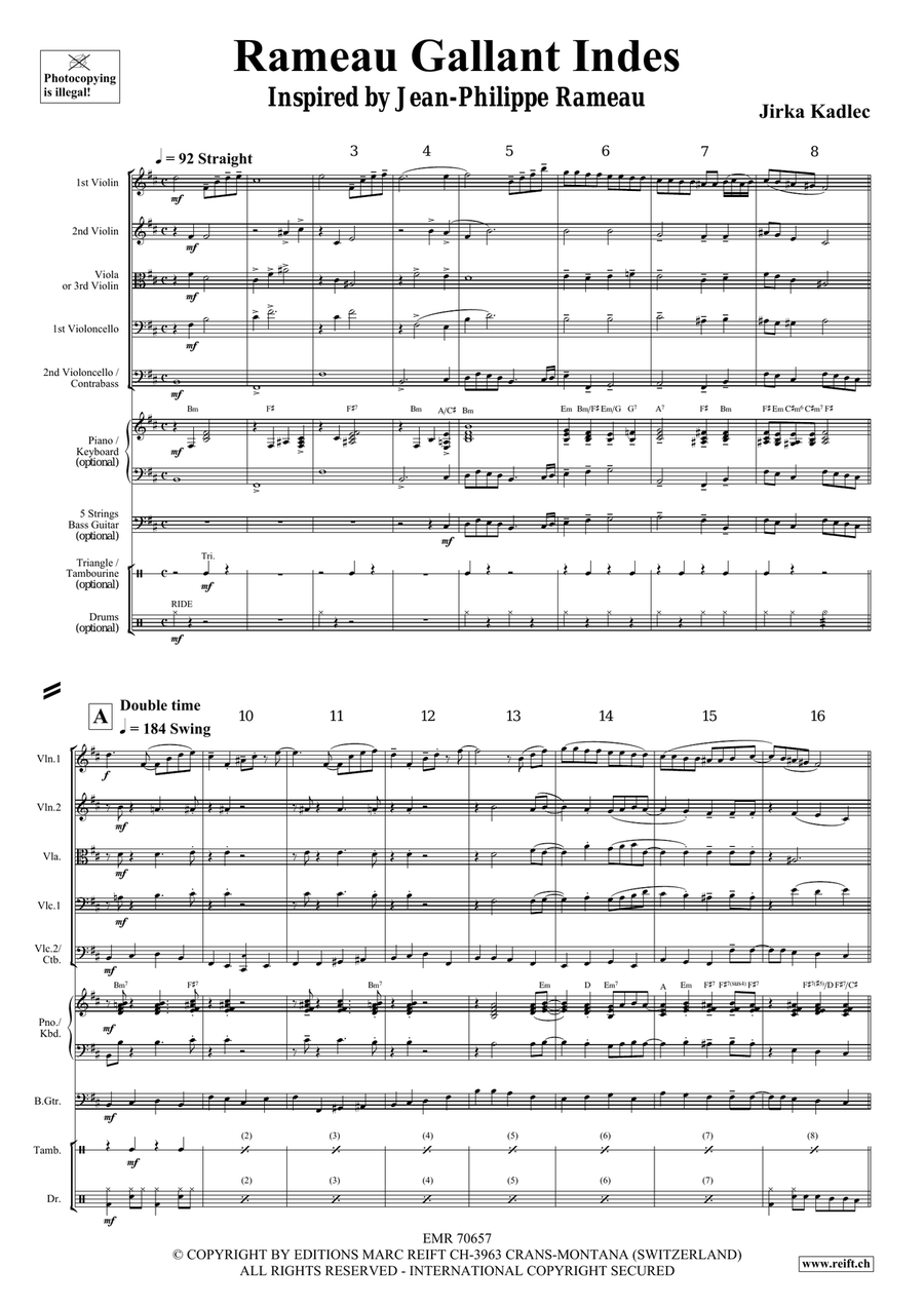 Rameau Gallant Indes Rameau Gallant Indes String Orchestra scores gallery preview page 4