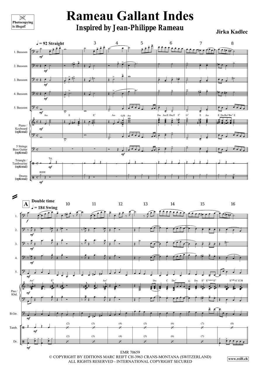 Rameau Gallant Indes Rameau Gallant Indes Bassoon scores gallery preview page 4
