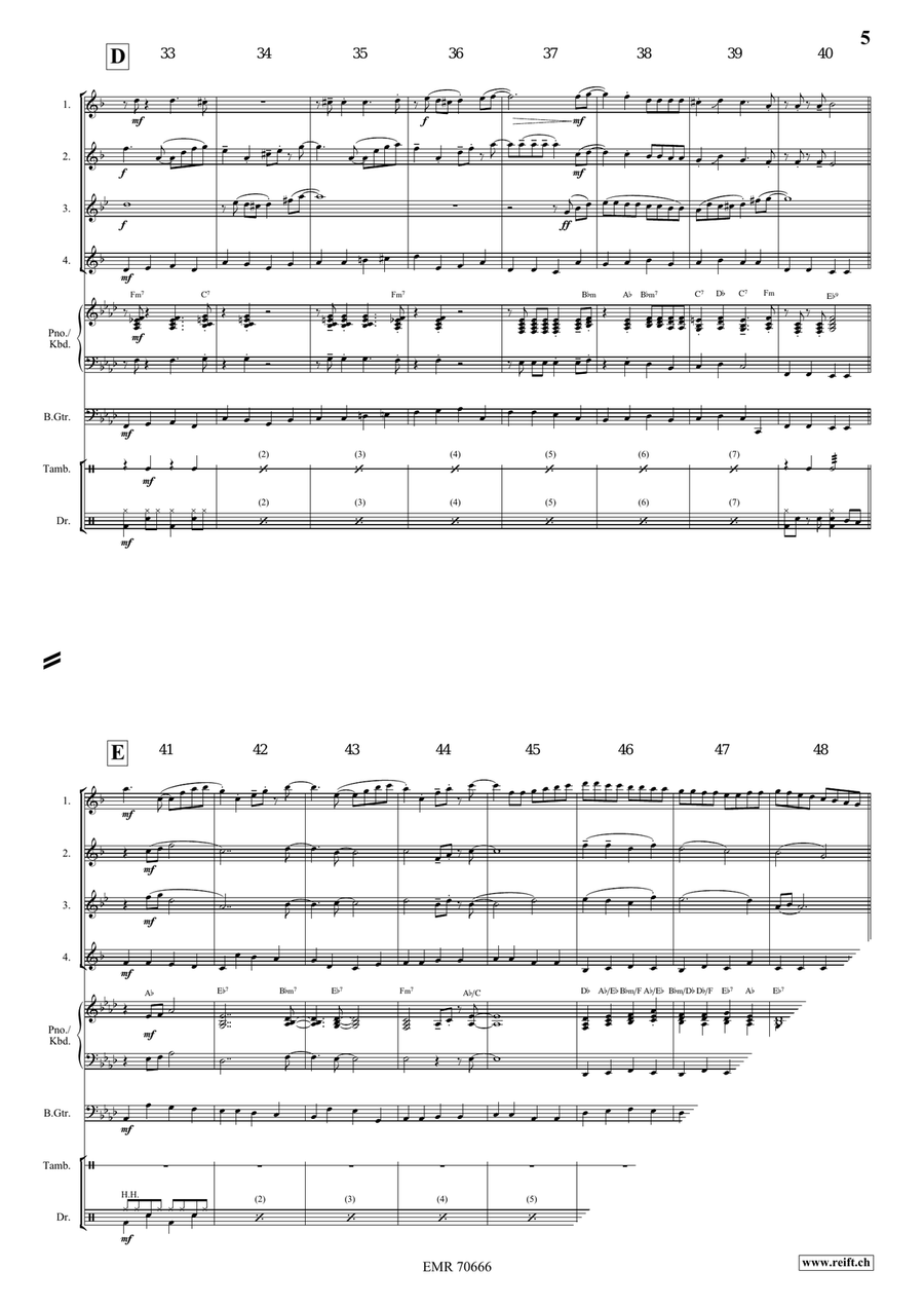 Rameau Gallant Indes Rameau Gallant Indes Saxophone Quartet scores gallery preview page 6