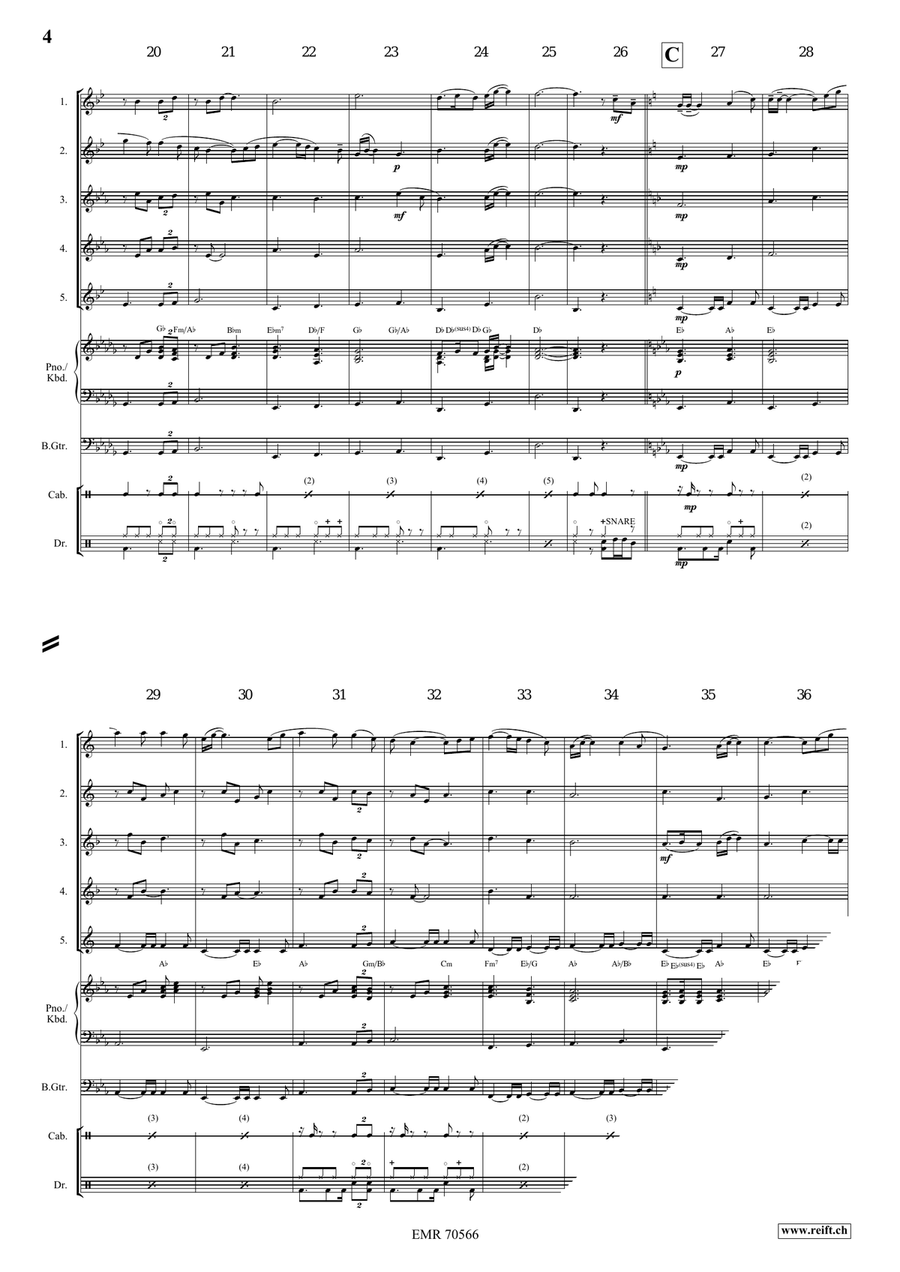 Wild Mountain Thyme Wild Mountain Thyme Saxophone Quintet scores gallery preview page 5