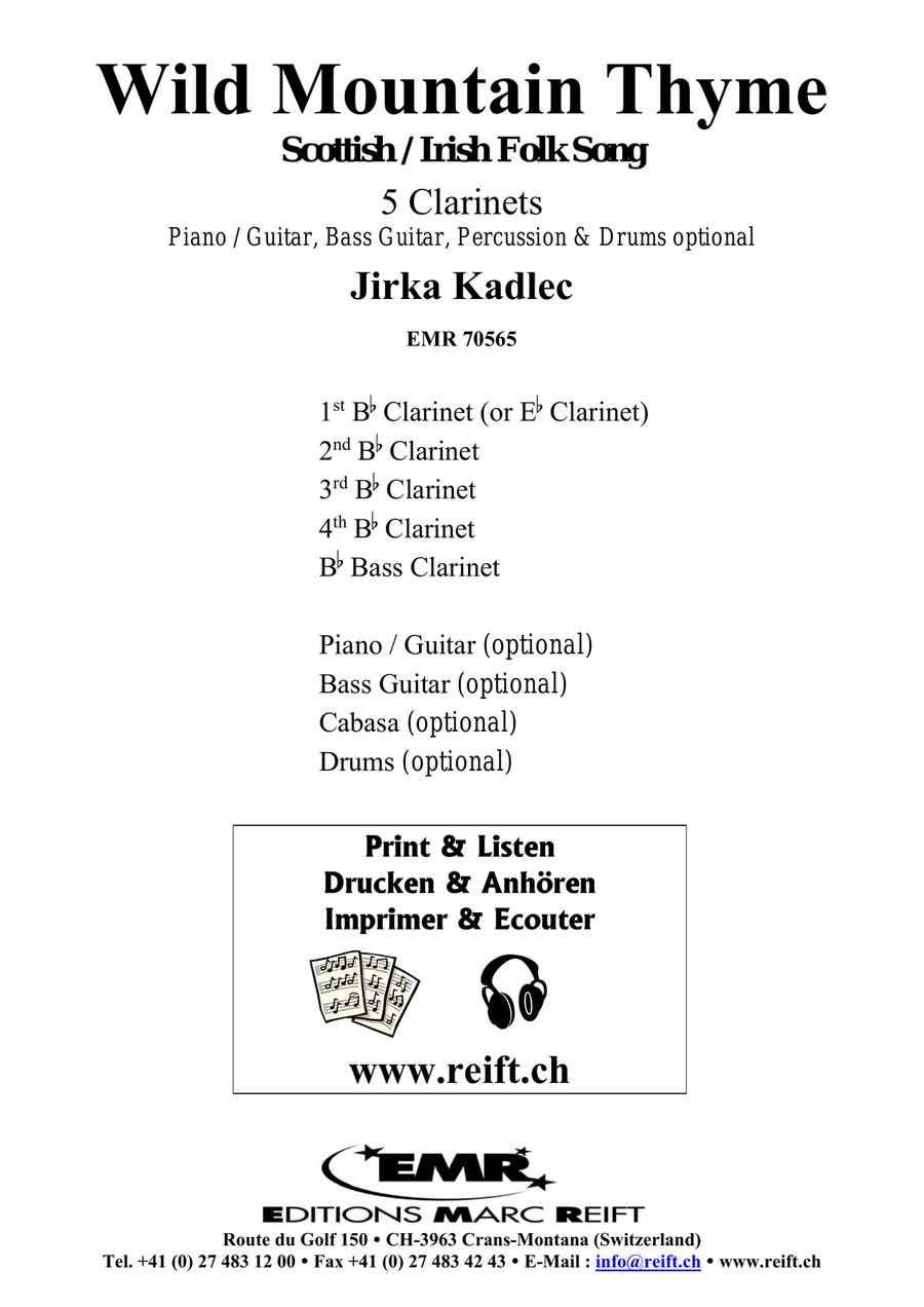 Wild Mountain Thyme Wild Mountain Thyme Clarinet Quintet scores gallery preview page 2