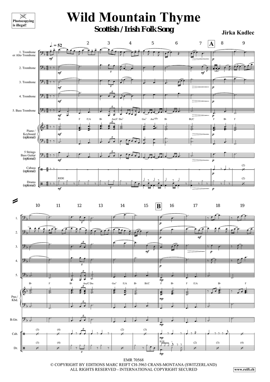 Wild Mountain Thyme Wild Mountain Thyme Trombone scores gallery preview page 4