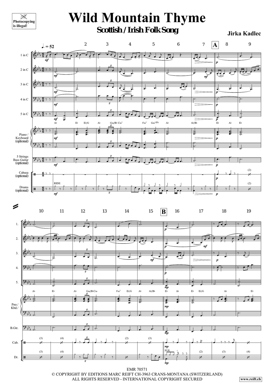 Wild Mountain Thyme Wild Mountain Thyme Woodwind Quintet scores gallery preview page 4