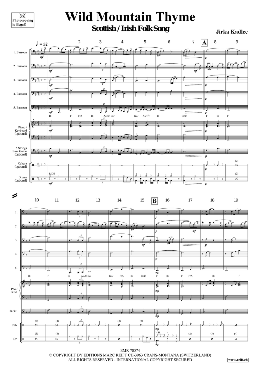 Wild Mountain Thyme Wild Mountain Thyme Bassoon scores gallery preview page 4