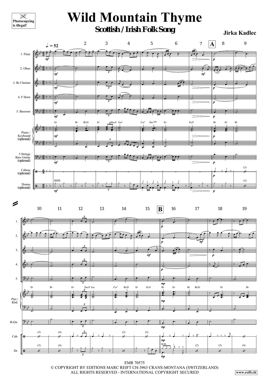 Wild Mountain Thyme Wild Mountain Thyme Woodwind Quintet scores gallery preview page 4