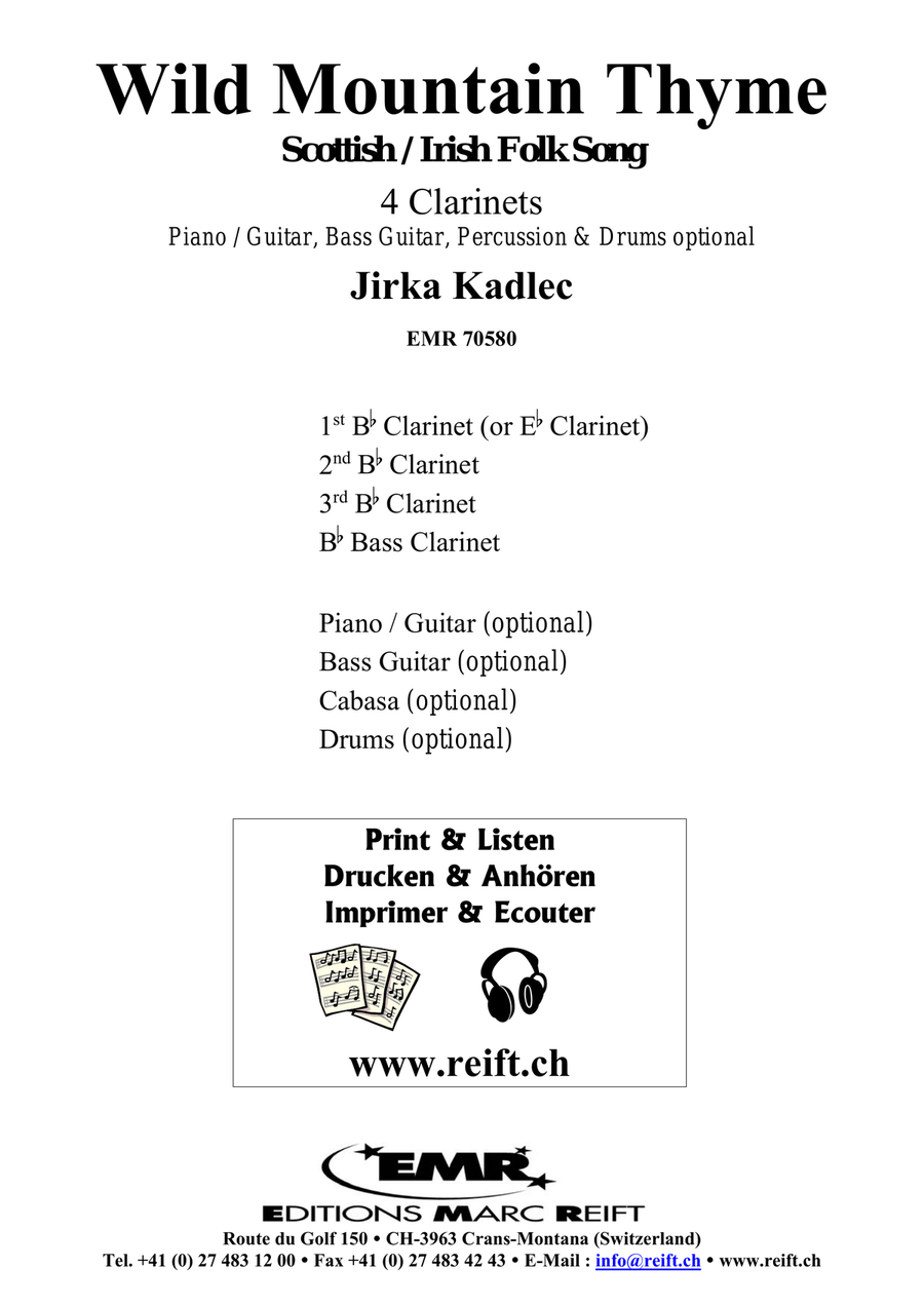 Wild Mountain Thyme Wild Mountain Thyme Clarinet Quartet scores gallery preview page 2