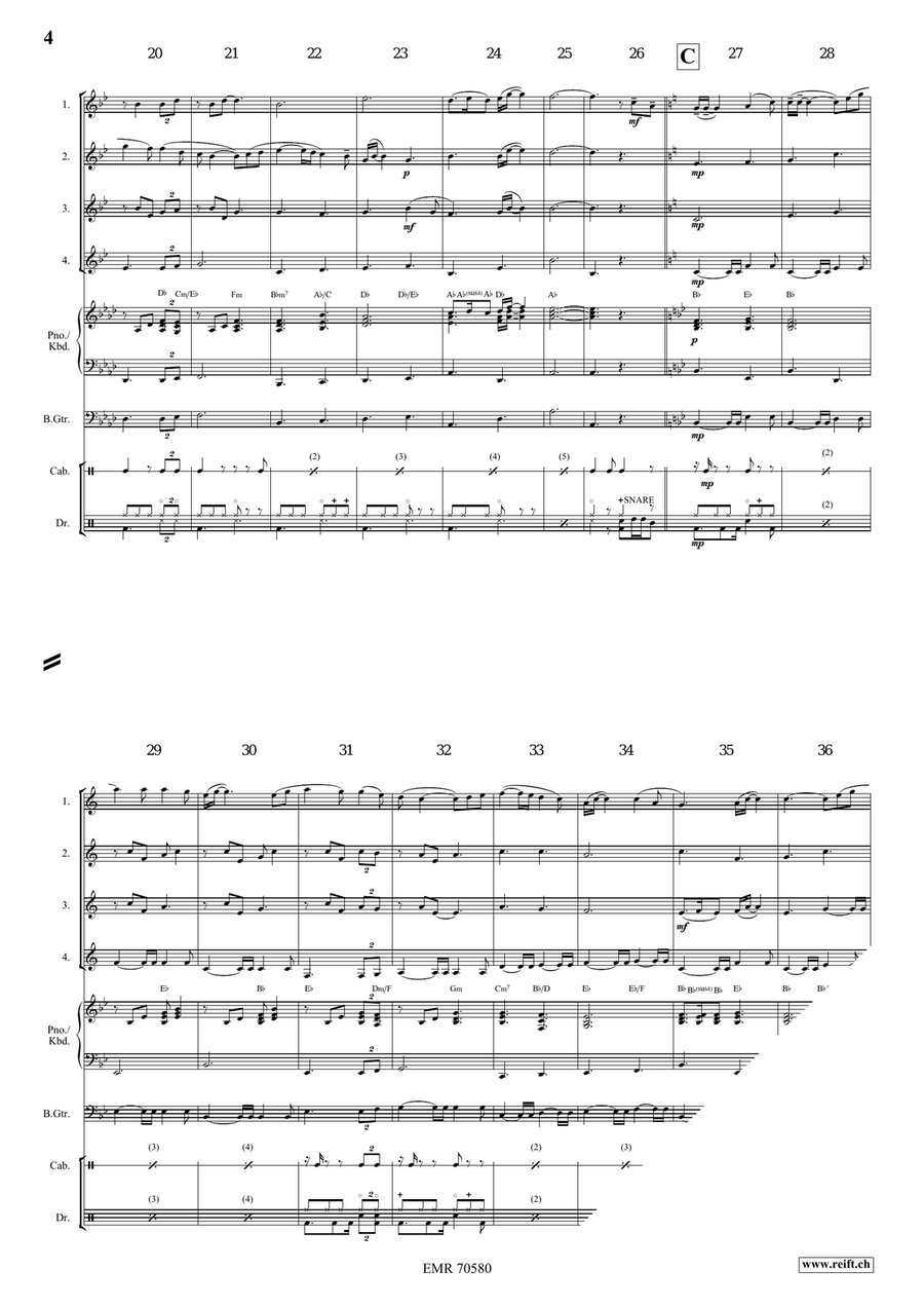 Wild Mountain Thyme Wild Mountain Thyme Clarinet Quartet scores gallery preview page 5