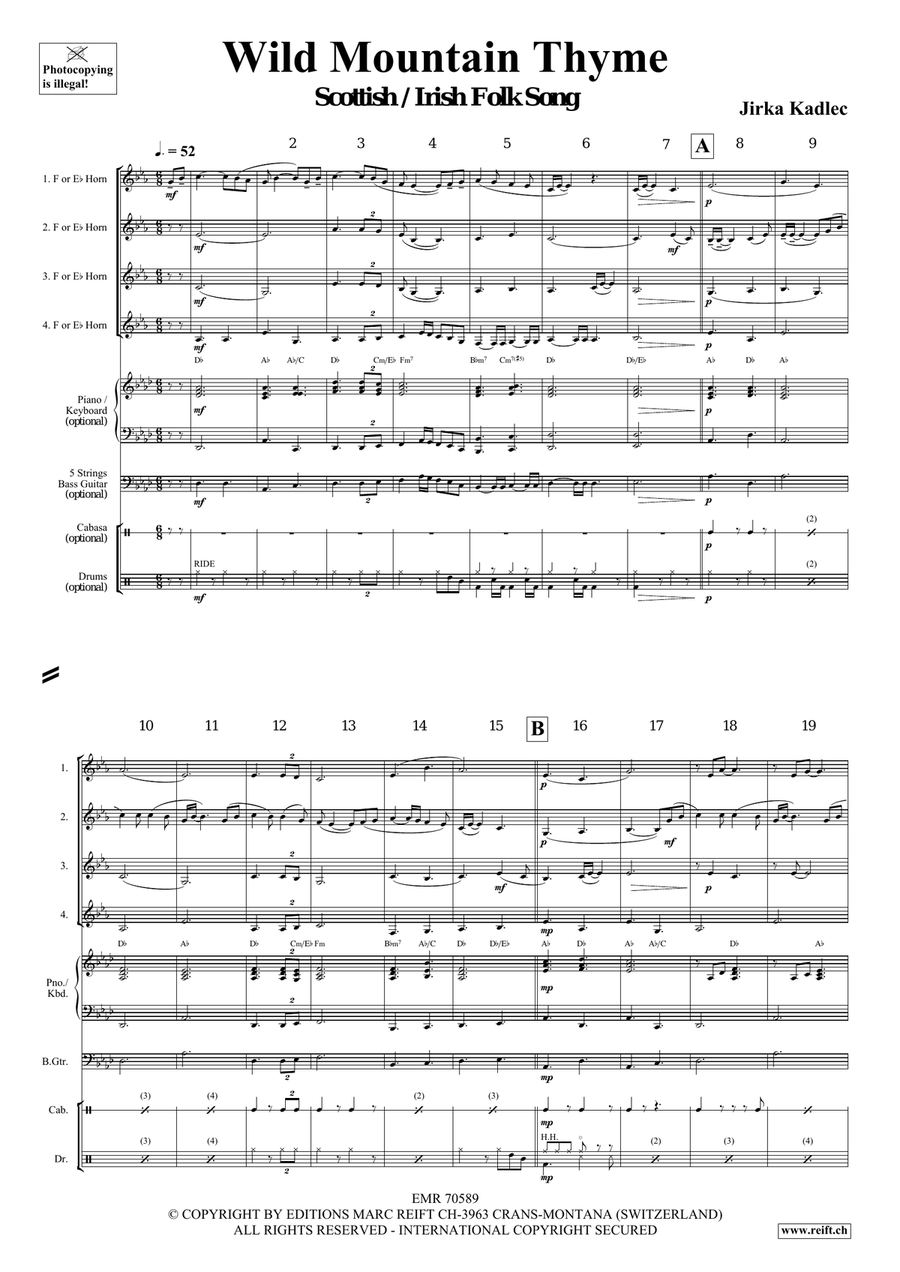 Wild Mountain Thyme Wild Mountain Thyme Horn scores gallery preview page 4