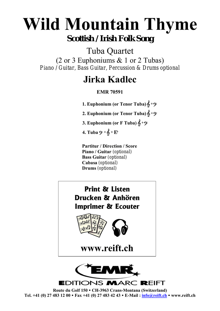 Wild Mountain Thyme Wild Mountain Thyme Tuba Quartet scores gallery preview page 2