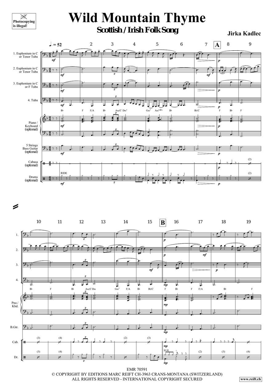 Wild Mountain Thyme Wild Mountain Thyme Tuba Quartet scores gallery preview page 4