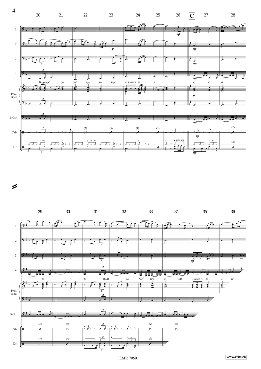 Wild Mountain Thyme Wild Mountain Thyme Tuba Quartet scores gallery preview page 5