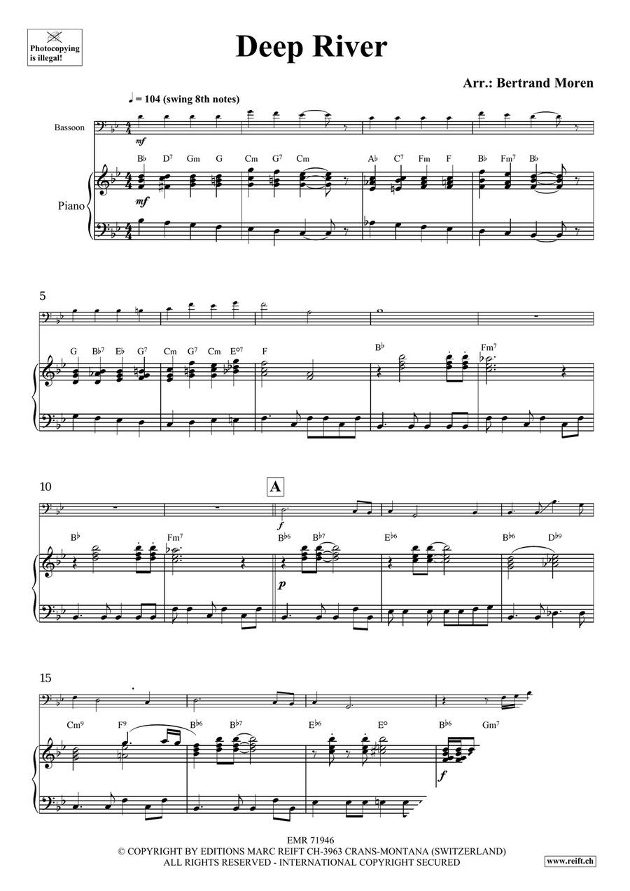 Deep River Deep River Bassoon Solo scores gallery preview page 3