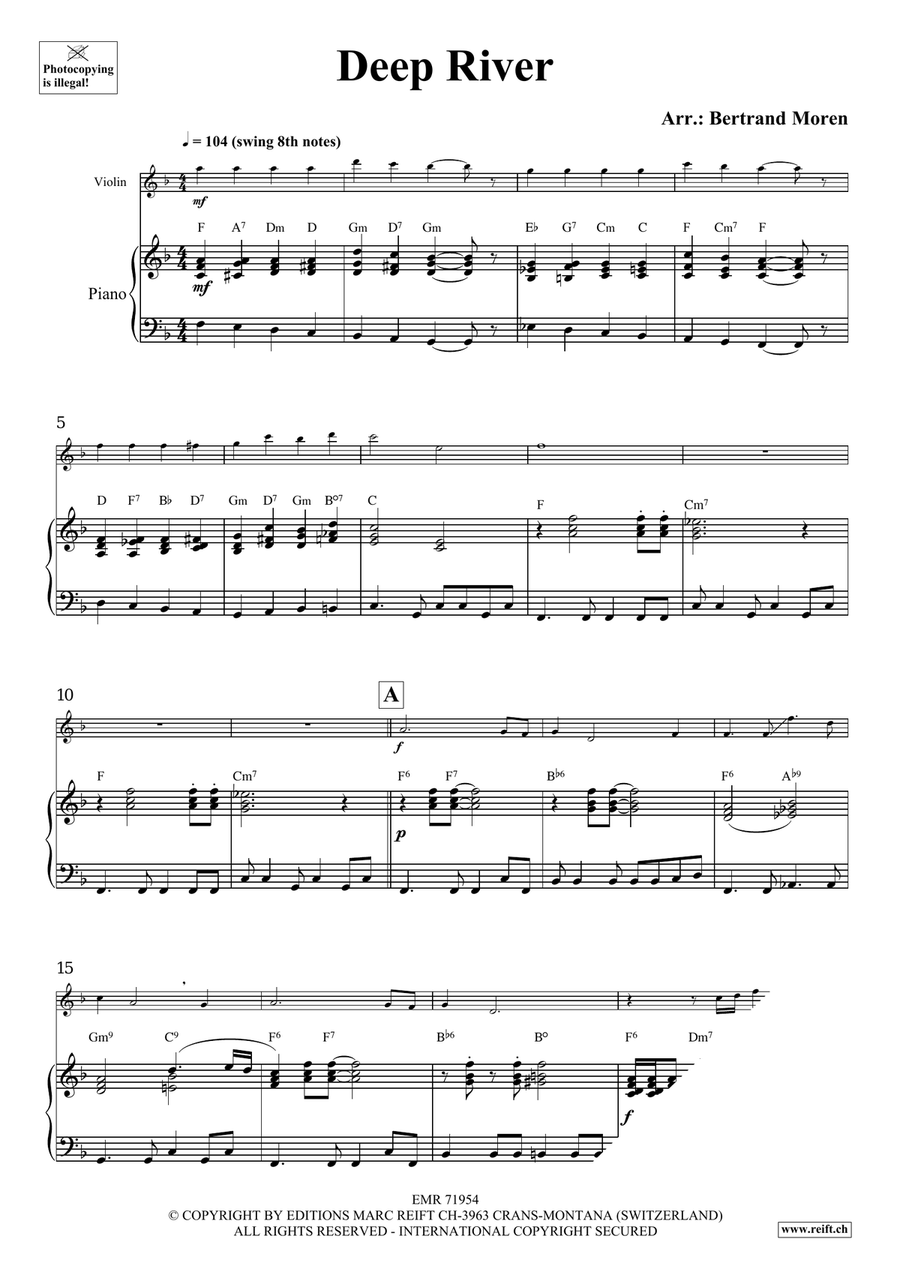 Deep River Deep River Violin Solo scores gallery preview page 3