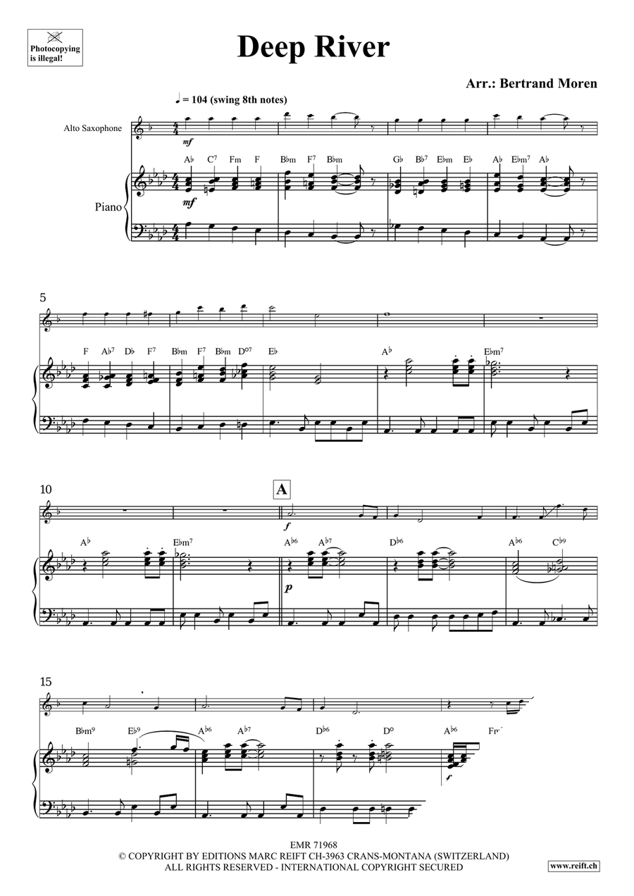 Deep River Deep River Alto Saxophone scores gallery preview page 3