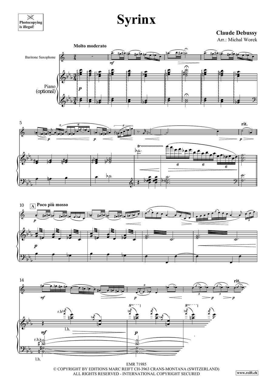 Syrinx Syrinx Baritone Saxophone scores gallery preview page 3