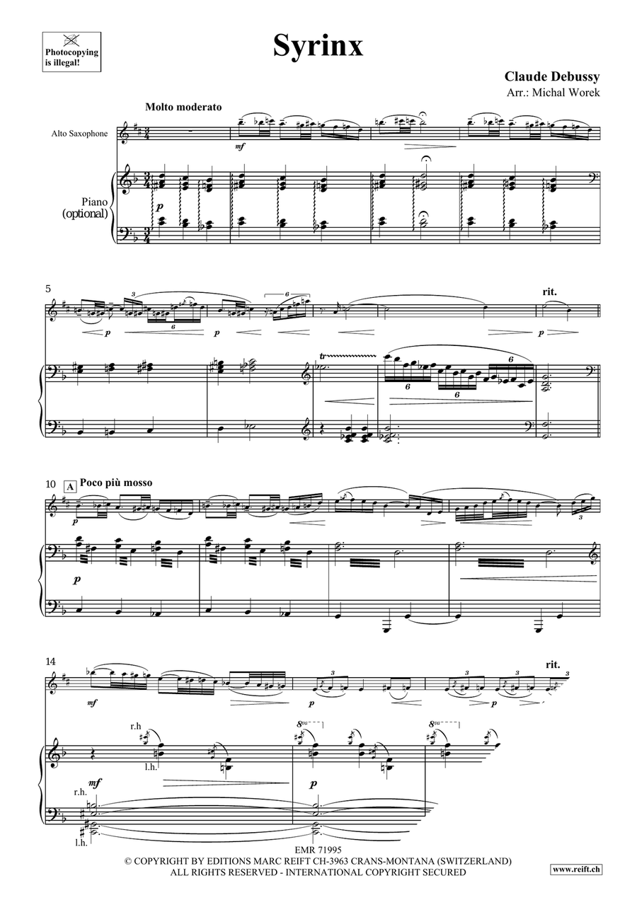 Syrinx Syrinx Alto Saxophone scores gallery preview page 3