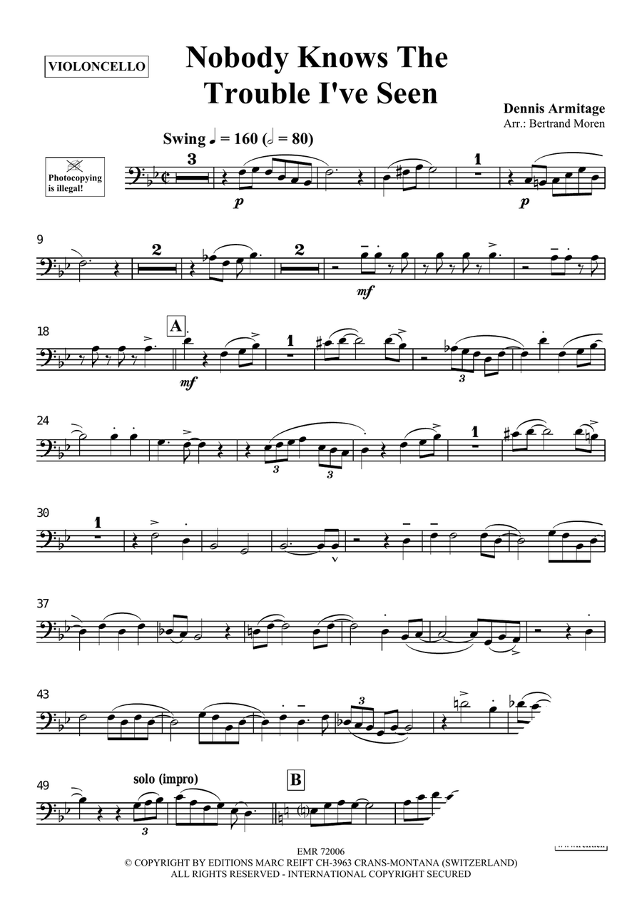 Nobody Knows The Trouble I've Seen Piano Accompaniment scores gallery preview page 4
