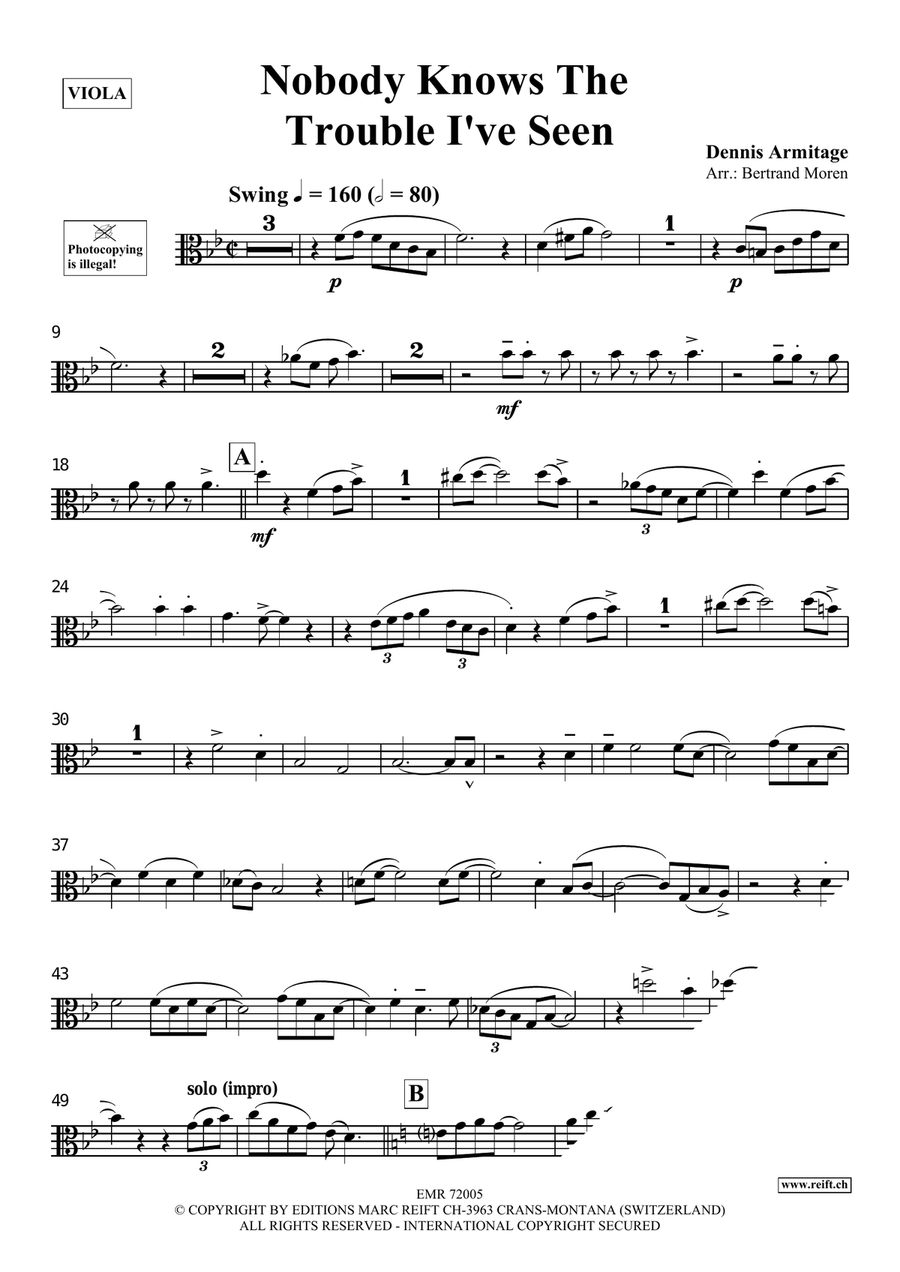 Nobody Knows The Trouble I've Seen Piano Accompaniment scores gallery preview page 4