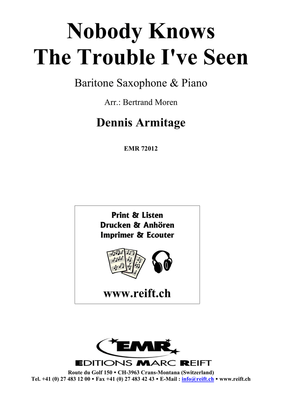 Nobody Knows The Trouble I've Seen Baritone Saxophone scores gallery preview page 2