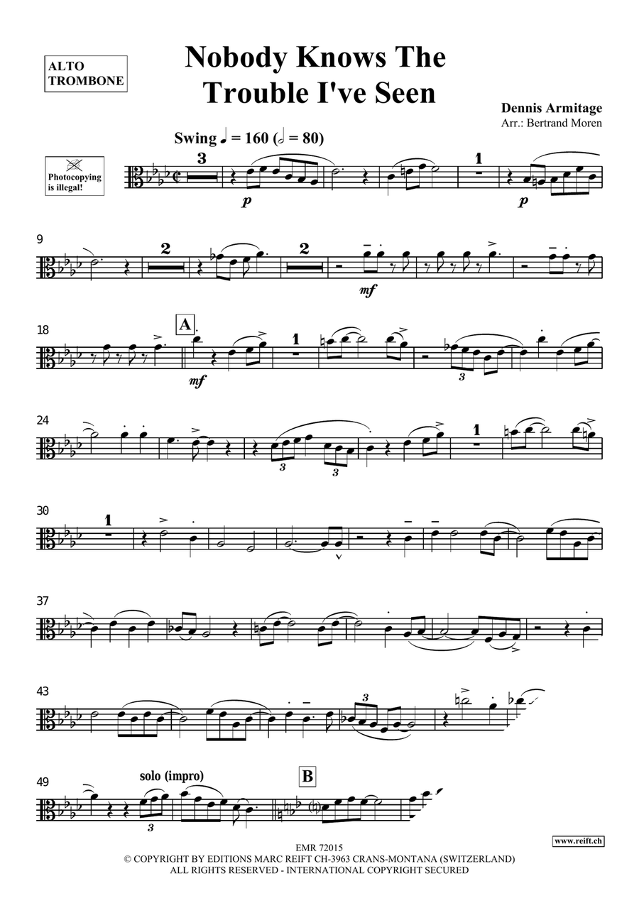 Nobody Knows The Trouble I've Seen Piano Accompaniment scores gallery preview page 4