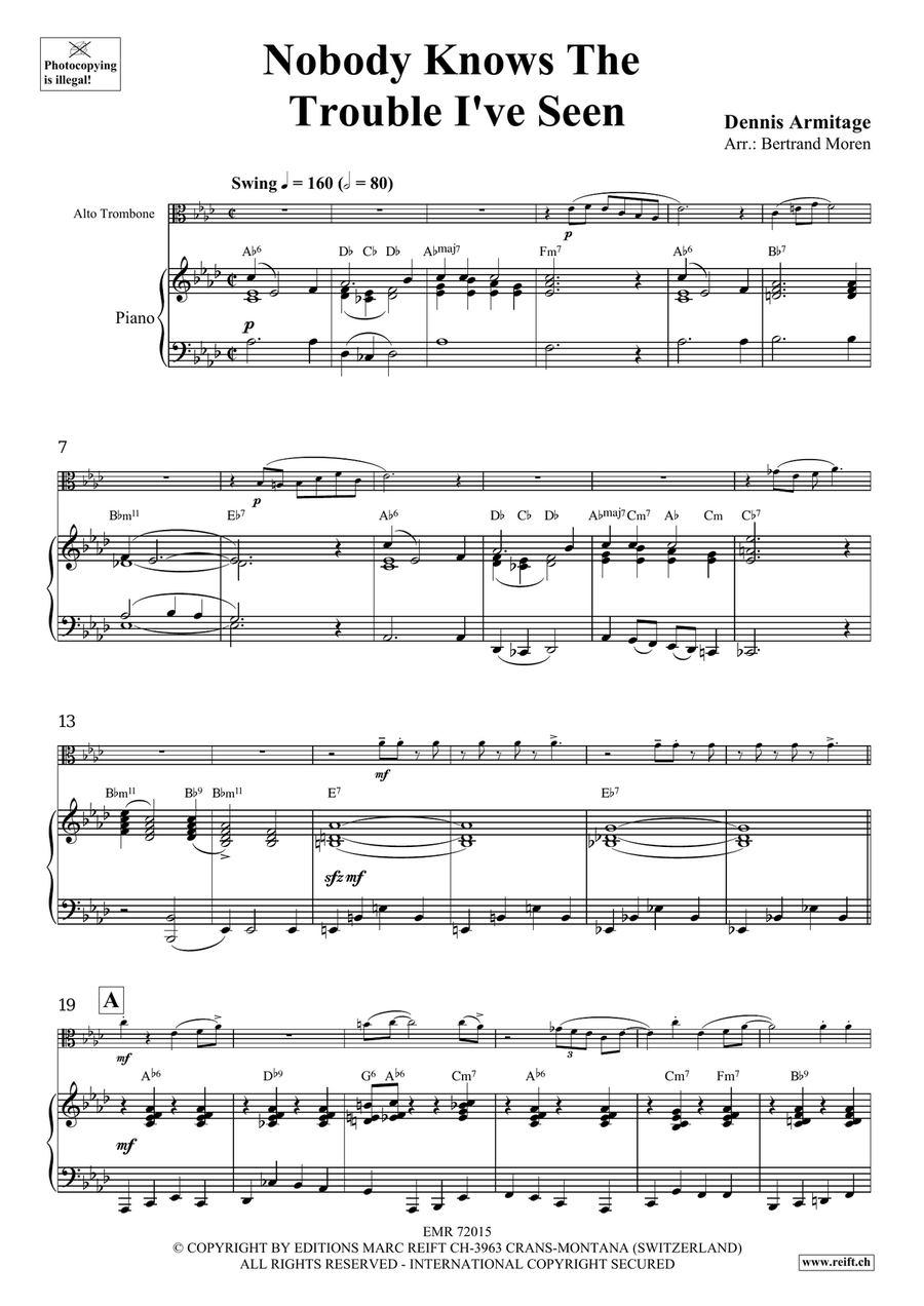 Nobody Knows The Trouble I've Seen Piano Accompaniment scores gallery preview page 5