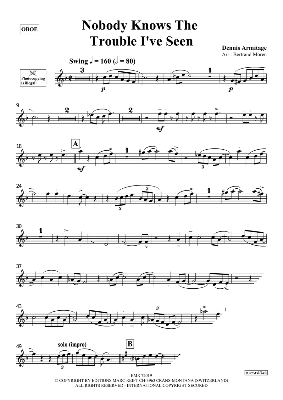 Nobody Knows The Trouble I've Seen Piano Accompaniment scores gallery preview page 4