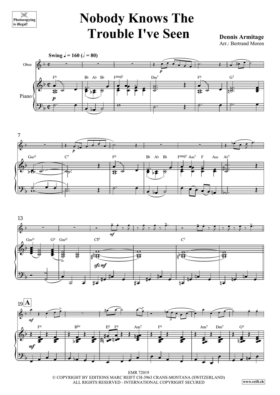 Nobody Knows The Trouble I've Seen Piano Accompaniment scores gallery preview page 5