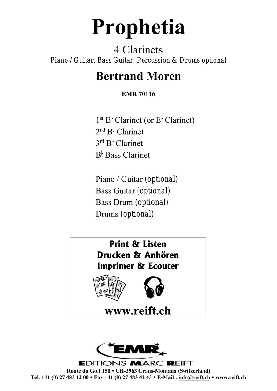 Prophetia Prophetia Clarinet Quartet scores gallery preview page 2