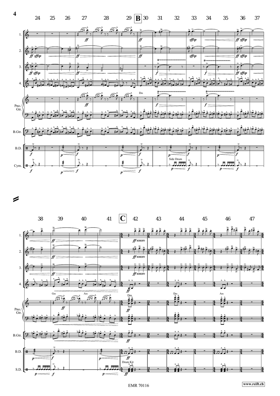 Prophetia Prophetia Clarinet Quartet scores gallery preview page 5