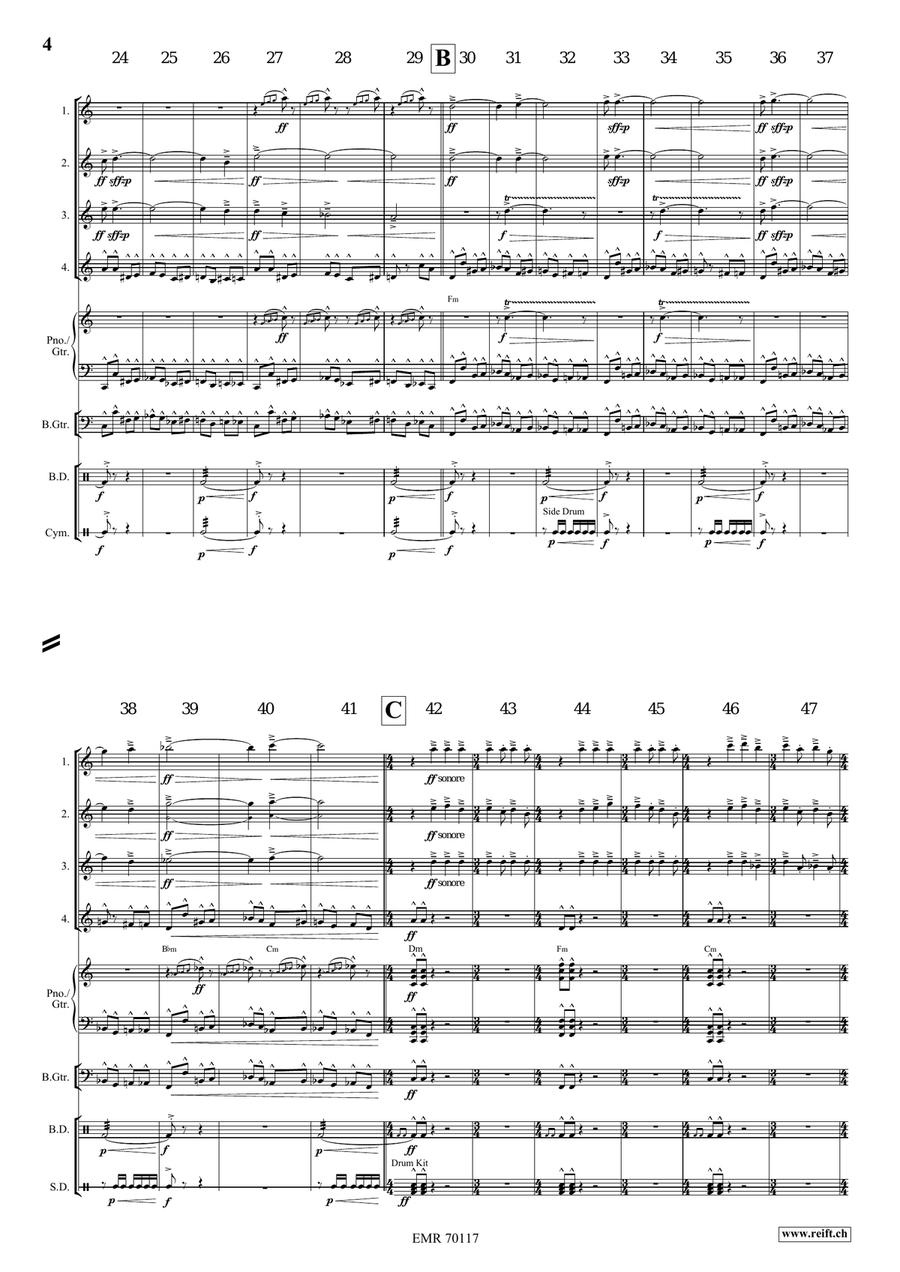 Prophetia Prophetia Saxophone Quartet scores gallery preview page 5
