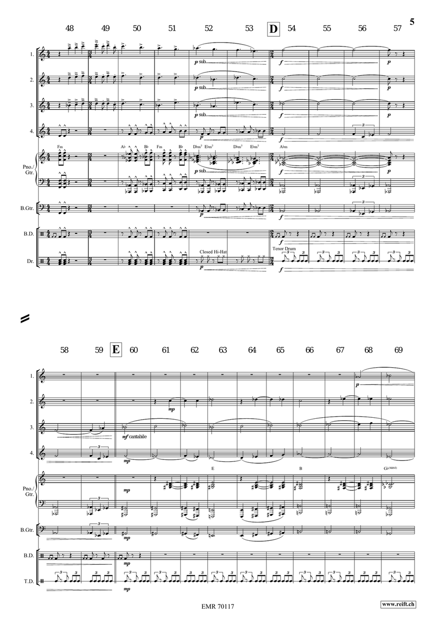 Prophetia Prophetia Saxophone Quartet scores gallery preview page 6